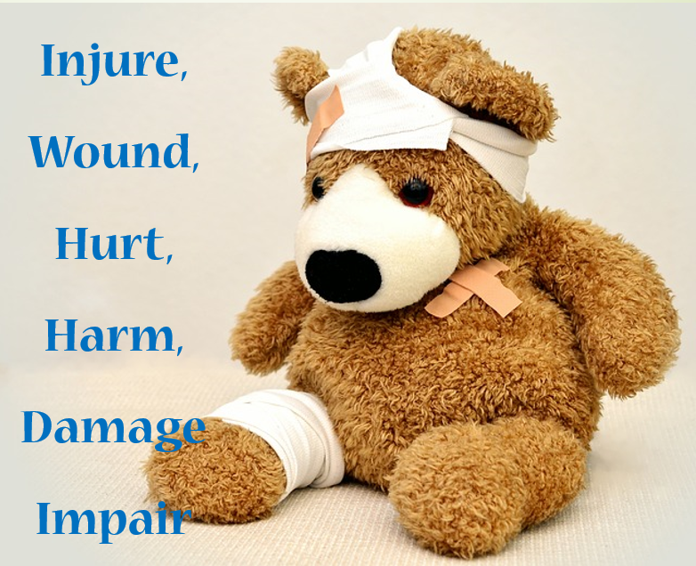 Q&A: Phân biệt Injure, Wound, Hurt, Harm, Damage và Impair (P1)